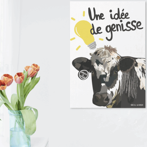 Affiche drôle Une idée de génie - Poster expression humour